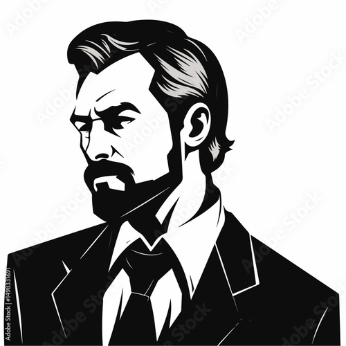 Professional Businessman Profile Avatar Vector Illustration for Corporate Use