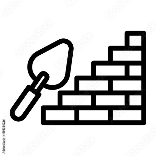 trowel Line Icon
