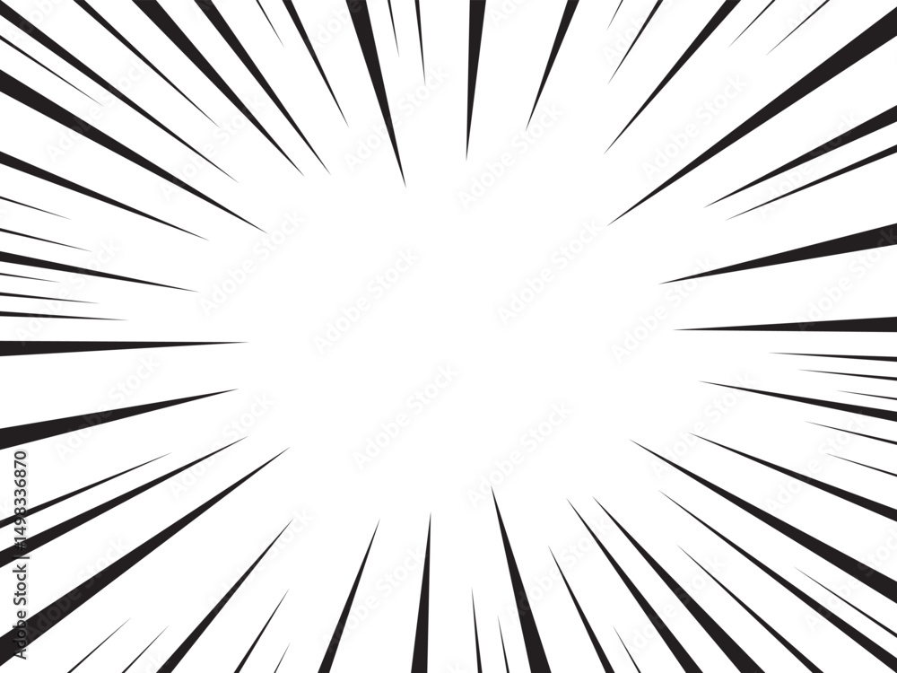 Manga comic explosion, motion or movement effect, vector background. Manga anime cartoon radial speed lines and abstract pattern for comic book burst, flash ray or explode bang action Manga comic explosion, motion or movement effect, vector background. Manga anime cartoon radial speed lines and abstract pattern for comic book burst, flash ray or explode bang action