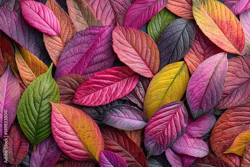 Wallpaper Mural Vibrant Autumn Leaves Pattern Torontodigital.ca