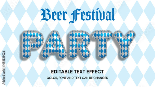 oktoberfest party balloons editable text effect
