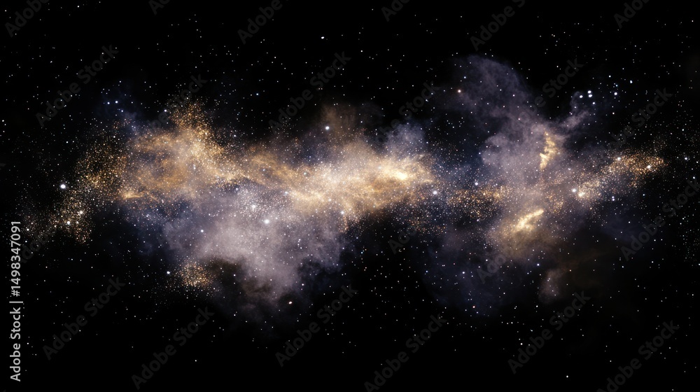 Naklejka premium Celestial Dust: A Captivating Glimpse into the Cosmos's Infinite Expanse