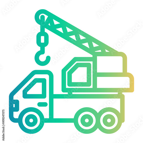 crane Line Gradient Icon