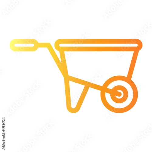 wheelbarrow Line Gradient Icon