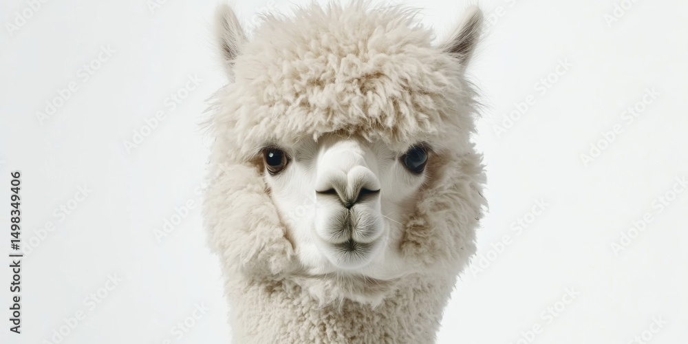 Fluffy creature with a playful gaze captivates attention in a bright studio setting during daylight hours Fluffy creature with a playful gaze captivates attention in a bright studio setting during daylight hours