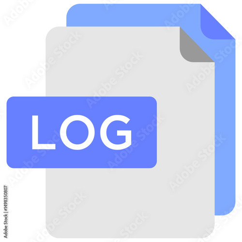 Log file flat icon