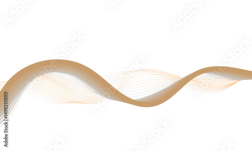 visually striking abstract image featuring golden wavy lines set against a clean white background, ideal for modern design and creative projects.