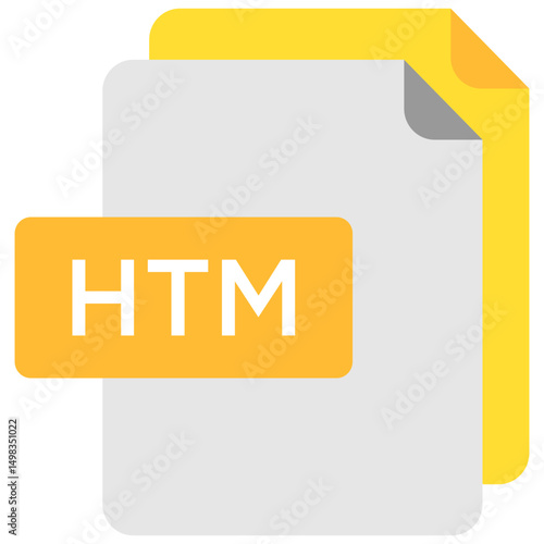 Htm file flat icon