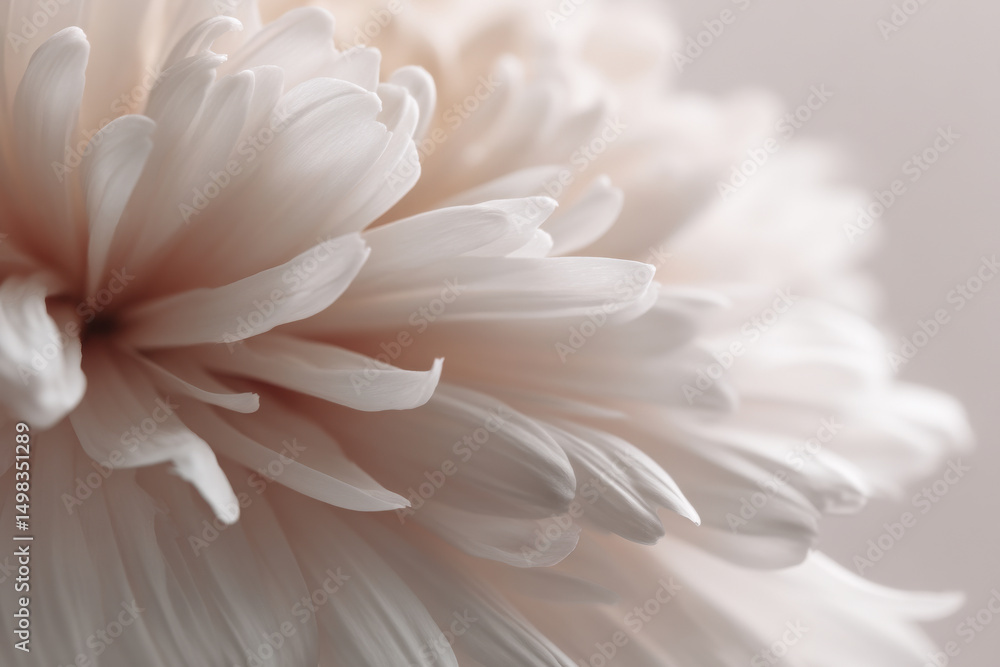Obraz premium closeup view of delicate flower petals resting on soft light background