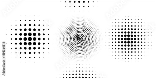 halfton pattern dot background texture overlay grunge distress linear vector. dots modern vector