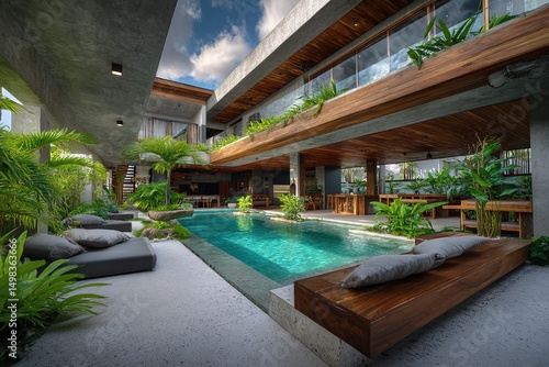 Modern Tropical Villa With Pool And Lush Landscaping