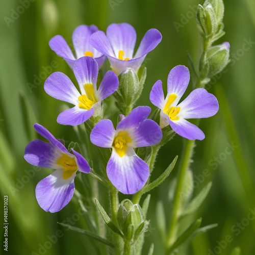 Small Toadflax (Chaenorhinum minus). Flower Closeup