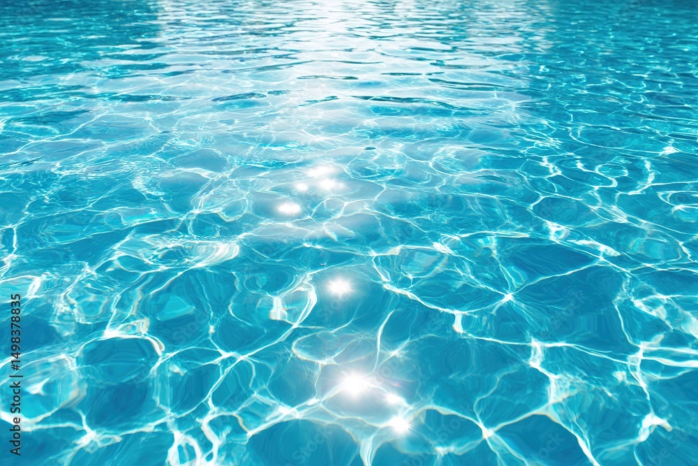 Obraz premium Tranquil Pool Water Surface Reflecting Light