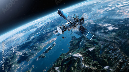 Wallpaper Mural  Satellite Orbiting Earth Torontodigital.ca