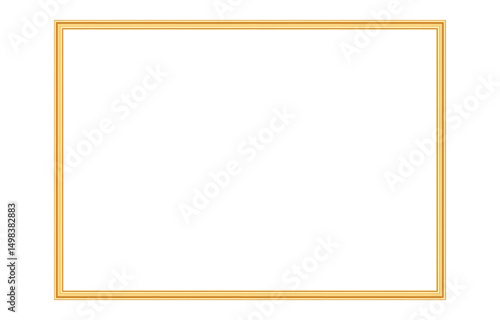Wallpaper Mural Gold luxury realistic rectangle object mockup for photo frame. Golden rectangle frame for picture, border for certificate, award, stamp, vignette, greeting card, various design. Vector illustration Torontodigital.ca