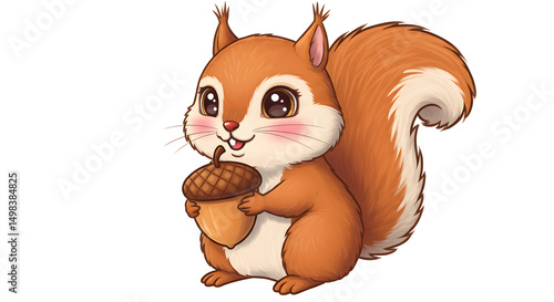 squirrel with acorn