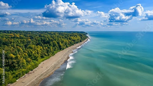 Wallpaper Mural Summer holidays, best scenic sea landscape and beaches natural park. View of picturesque beach. 4k hd aerial drone video Torontodigital.ca