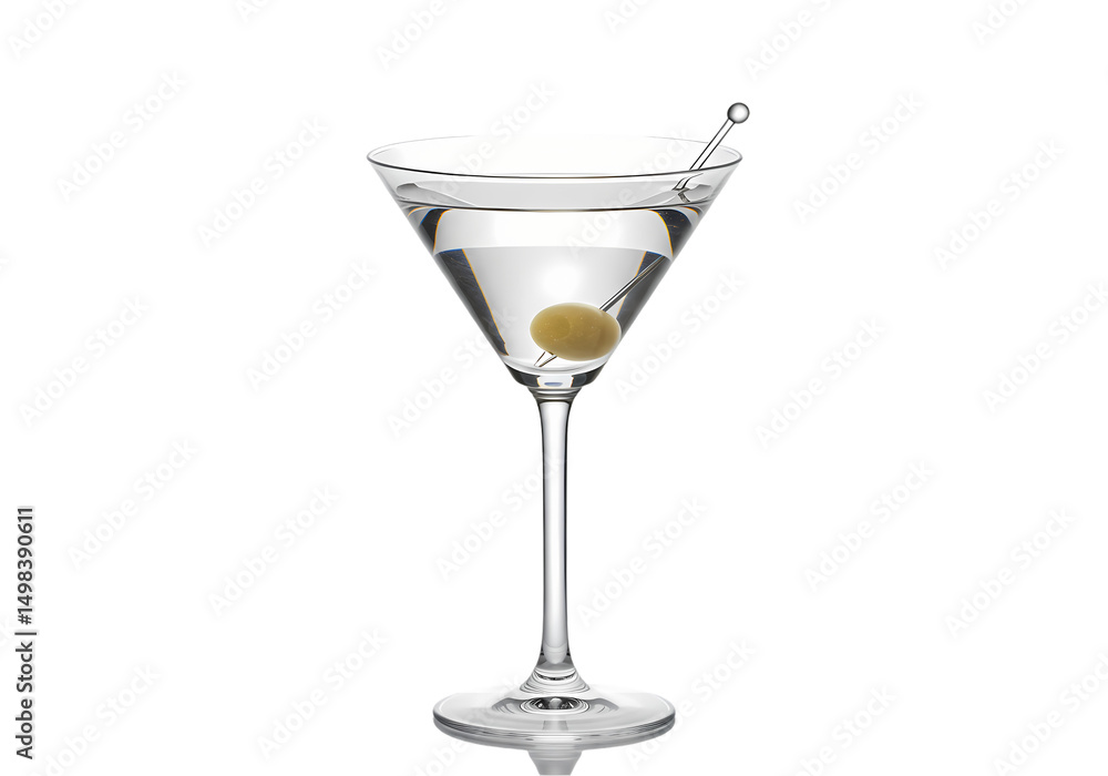 Classic Martini Recipe Gin Vodka Olive Garnish isolated on transparent background Classic Martini Recipe Gin Vodka Olive Garnish isolated on transparent background