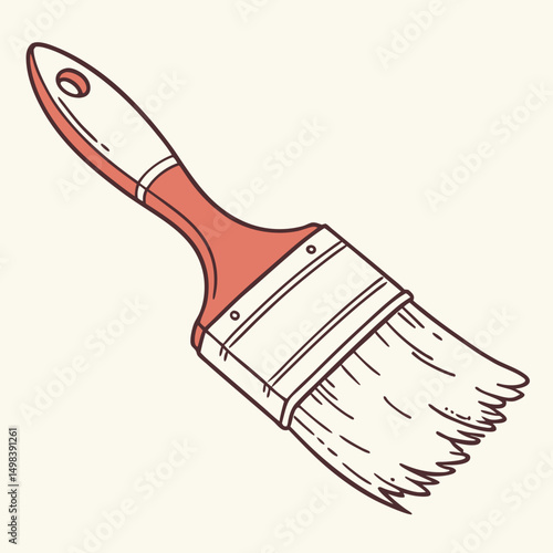 Professional paintbrush illustration isolated on white
