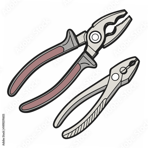 Professional pliers illustration transparent background design element