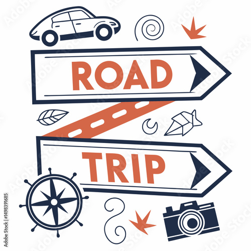 Road trip adventure travel car journey vacation