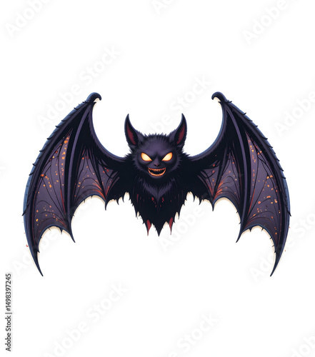 halloween pumpkin with bats