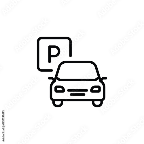 car parking icon vector. 