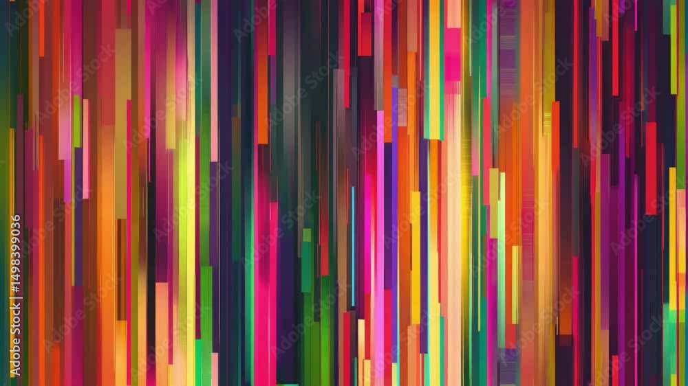 Dynamic retro glitch pattern with neon distortion, bold colors in a seamless loop. Perfect for Ultra HD projects. Dynamic retro glitch pattern with neon distortion, bold colors in a seamless loop. Perfect for Ultra HD projects.