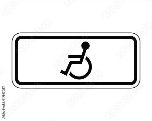 Traffic Sign – Wheelchair Ramp Accessibility – High Quality Stock Vectorial Image