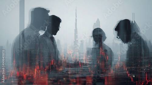 Team Collaborating on Tech Interfaces in Dubai Trading Environment