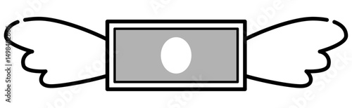 羽根が生えた紙幣