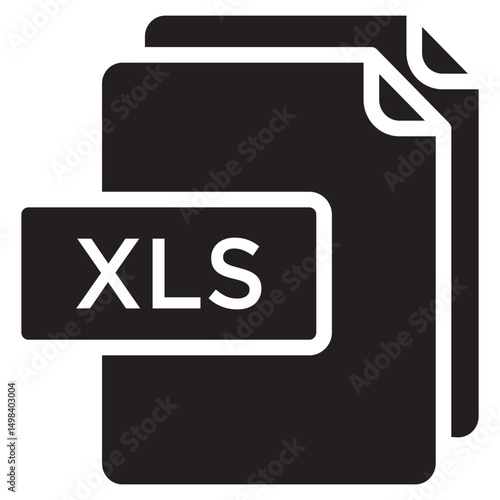 Xls  file glyph icon