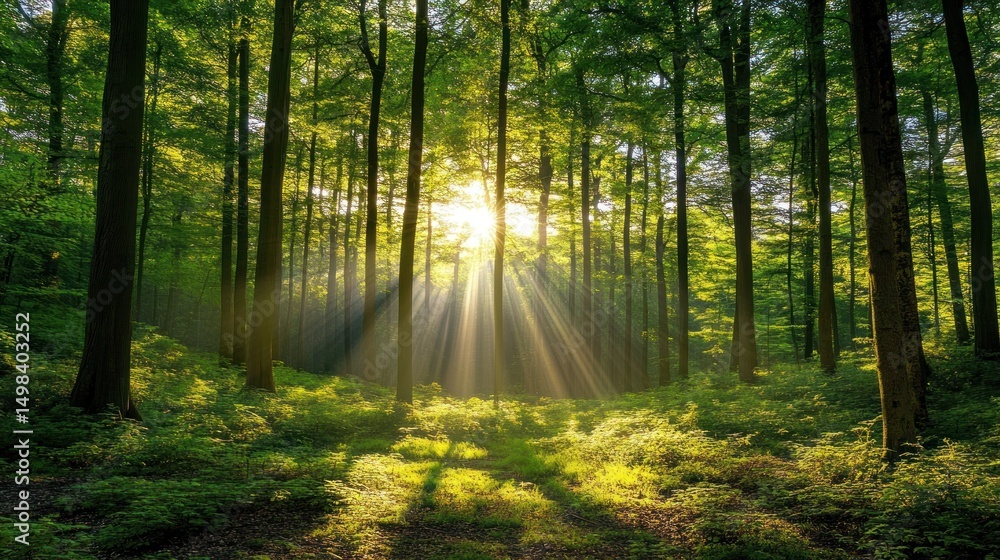 Fototapeta premium Sunlight in Forest