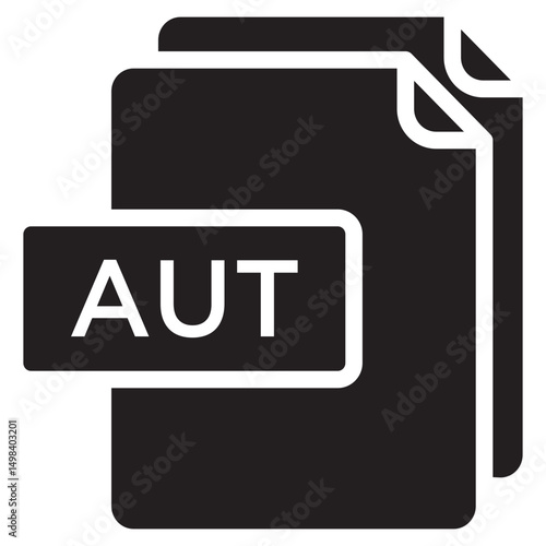 Aut file glyph icon