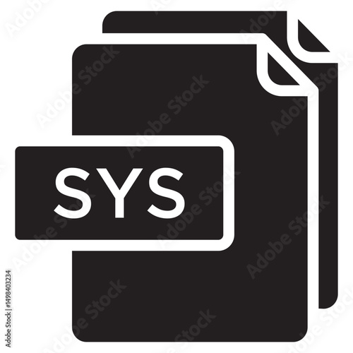Sys  file glyph icon