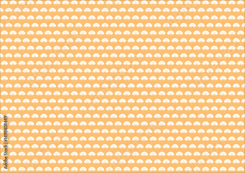 【日本の伝統模様】松のシームレスパターン（黄系） / Matsu – Japanese Traditional Pine Pattern (Yellow Tones)