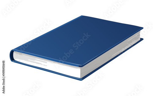 navy blue hardcover book for office notes vector illustration