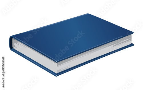 blue hardcover book for student notes vector illustration