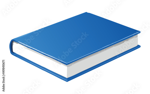 light blue hardcover book for classroom use vector illustration