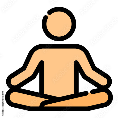 yoga meditation vector icon