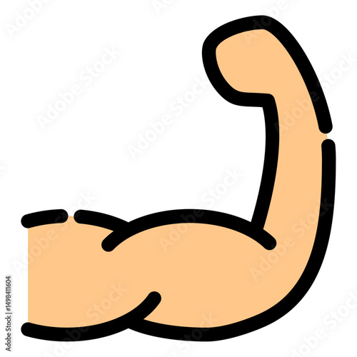 arm muscle strength vector icon