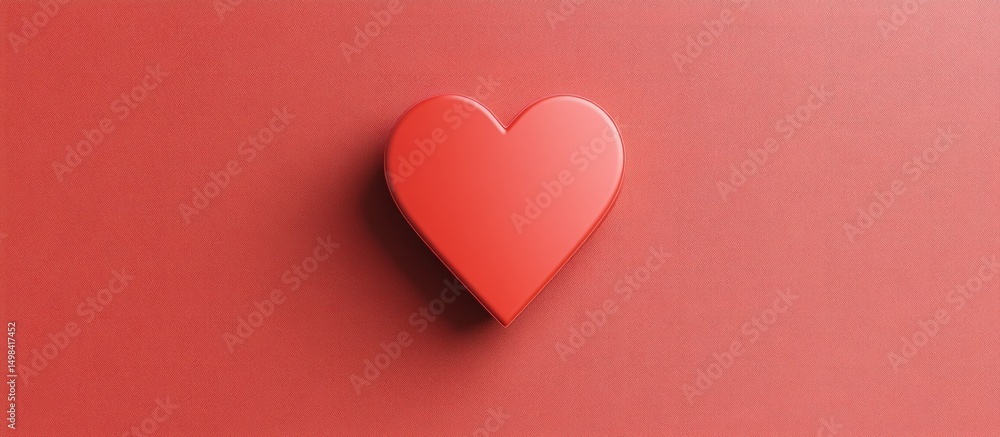 a heart symbolizing love and affection rendered with a smooth, v a heart symbolizing love and affection rendered with a smooth, v