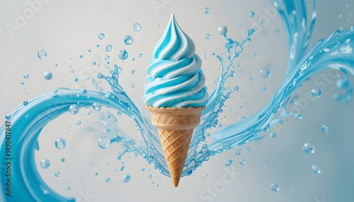 blue ice cream