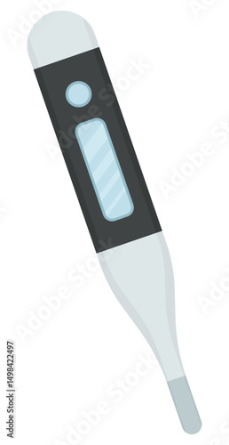 Thermometer cartoon icon isolated on white background.