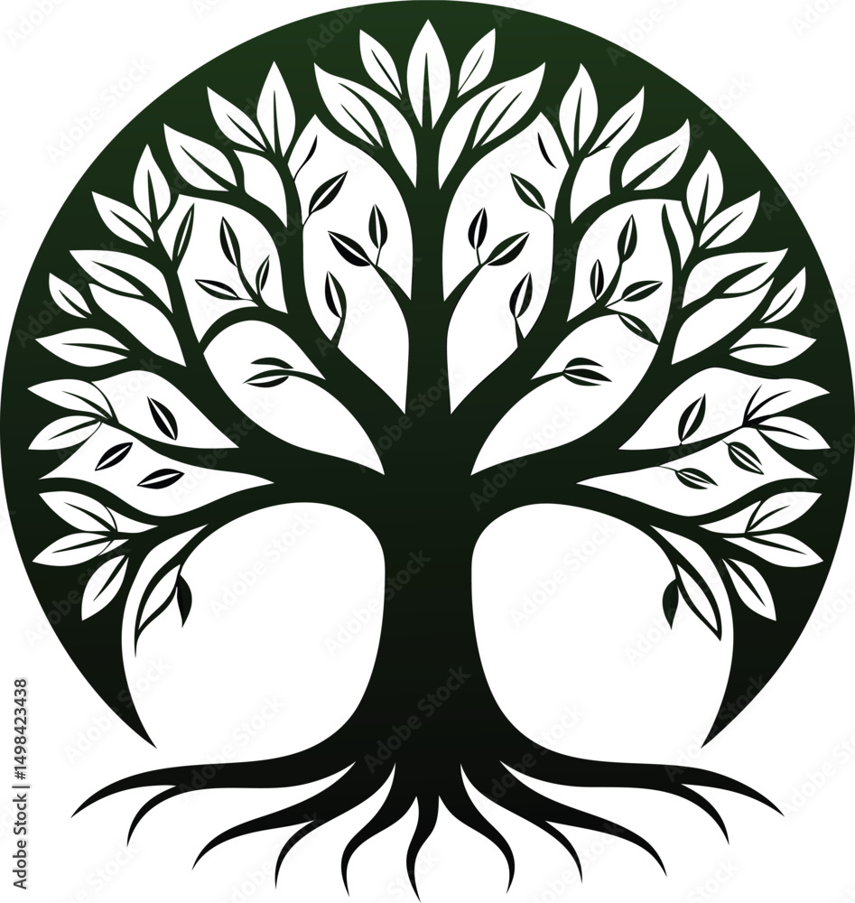 Obraz premium Tree Silhouettes Collection, Vector Set of Forest and Seasonal Trees, Nature, Pine, and Bare Tree Designs, tree silhouettes, vector
