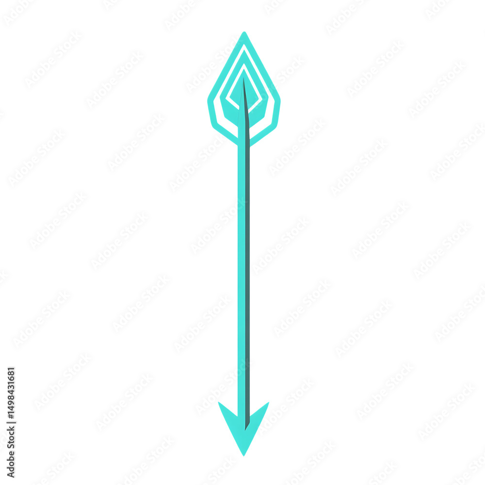 Minimalistic Arrow with a Refined Outline in Vibran Isolated on Transparent Background Minimalistic Arrow with a Refined Outline in Vibran Isolated on Transparent Background