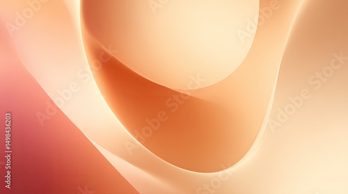 Abstract gradient background with warm peach and beige tones, soft glow and minimal design