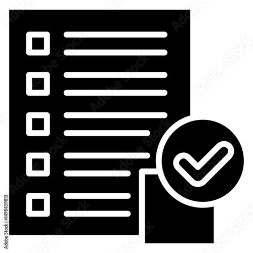Checklist glyph, mini illustration icon. use for modern concept, print, UI, UX kit, web and app development. Vector related to sales, logistic and ecommerce