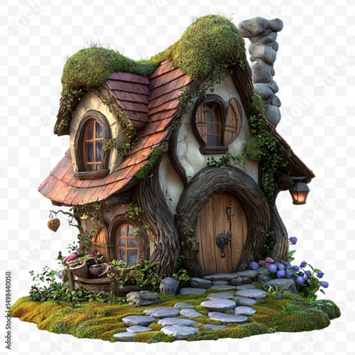 wooden house in the park