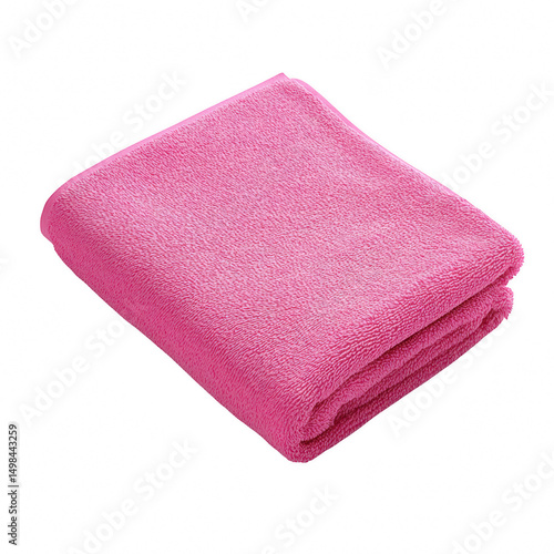 Pink folded towel image